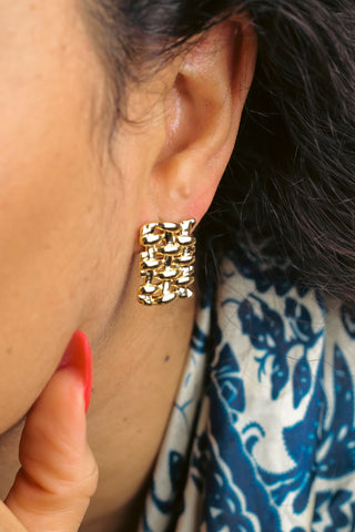 Woven Earring - Gold