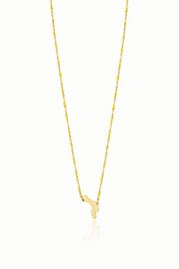 Kibrahacha Bonaire Map Necklace Gold