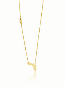 The OG Bonaire Necklace in Gold Plated Steel