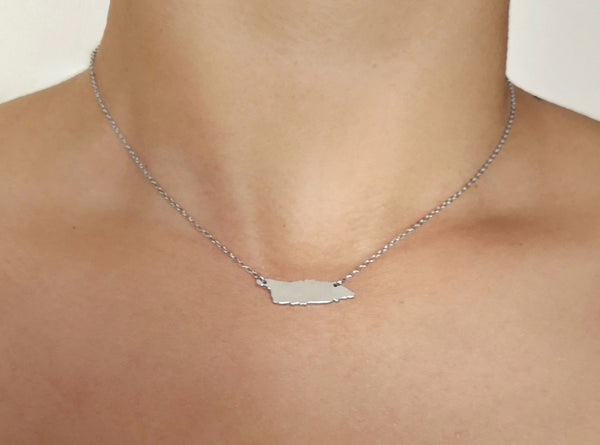 Silver Steel Aruba Necklace