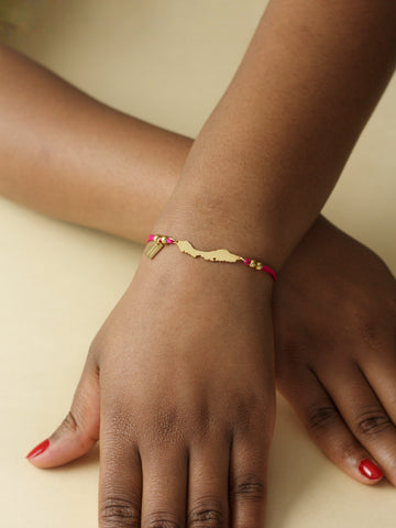 'Fuchsia' Curaçao Cord Bracelet