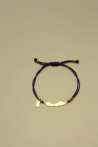 'Eggplant Purple' Curaçao Cord Bracelet