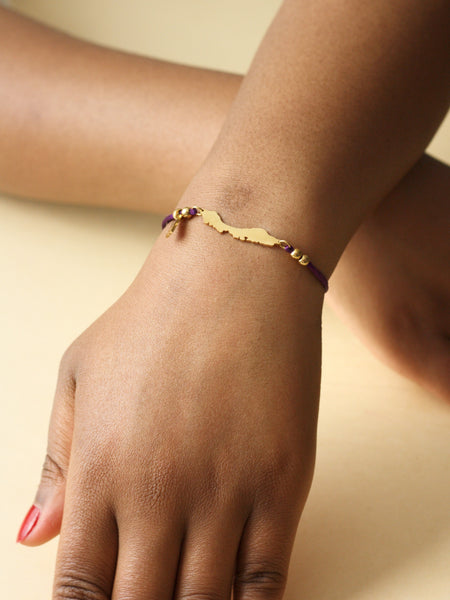 'Eggplant Purple' Curaçao Cord Bracelet