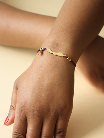 'Eggplant Purple' Curaçao Cord Bracelet