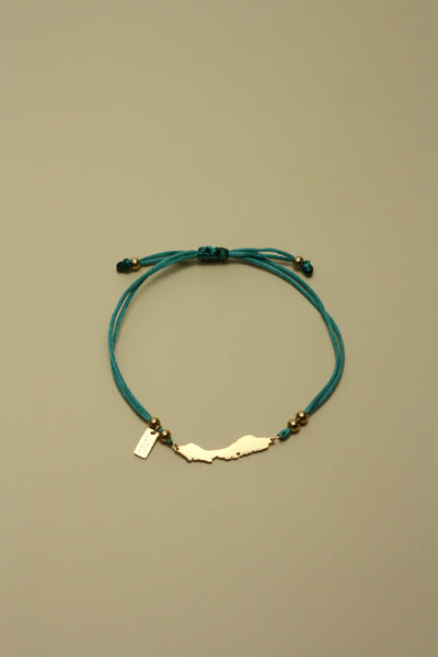 'Sea Green' Curaçao Cord Bracelet