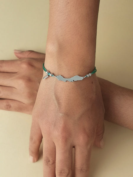 'Sea Green' Curaçao Cord Bracelet