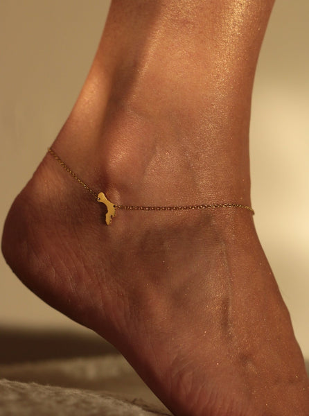 Bonaire anklet gold, Bonaire enkelbandje goud, Bonaire Jewelry, Concept Statement