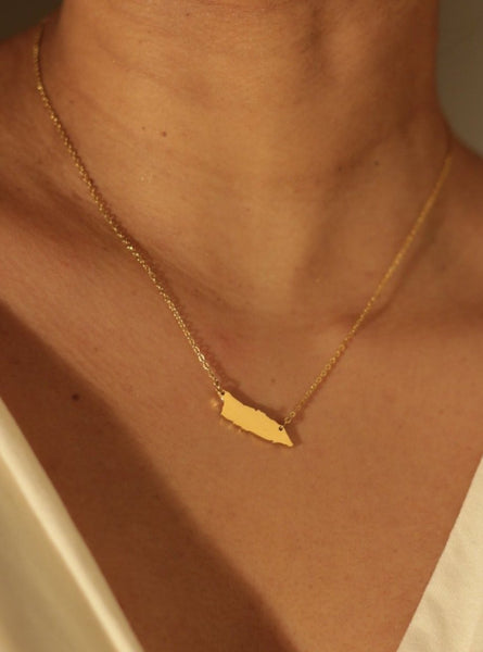 The OG Aruba Necklace in gold, Aruba ketting goud, Aruba hanger, Aruba pendant, Concept Statement