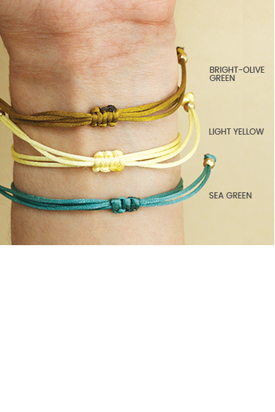 'Sea Green' Curaçao Cord Bracelet