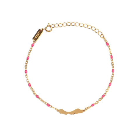 Gold and Pink Curacao Bracelet