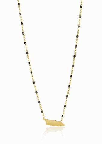 Gold Aruba Necklace in Gold with Silver details