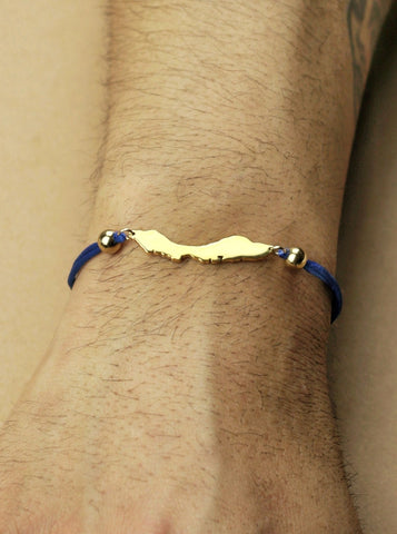 Men’s Curaçao Cord Bracelet Vibrant Blue