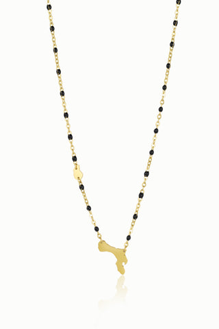 Gold Bonaire Necklace with black details