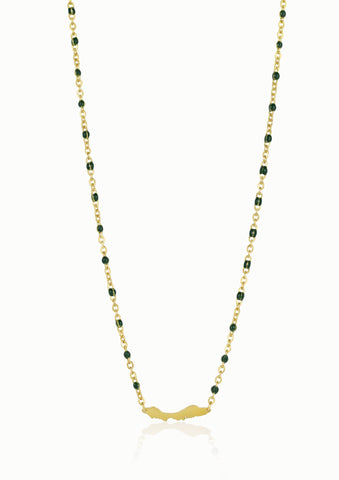 Curacao Necklace with green details