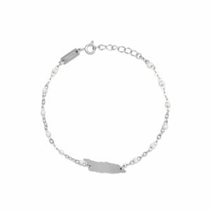 Aruba bracelet in silver and white